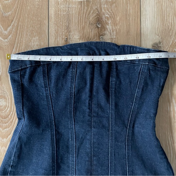 Zara 🌺 Strapless Denim Dress - Picture 9 of 13